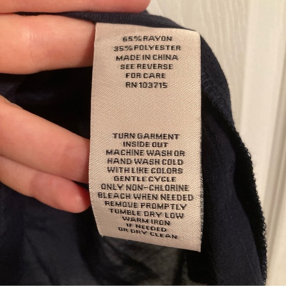 Nanette Lepore sheer navy blue halter top women’s size S - Picture 7 of 10